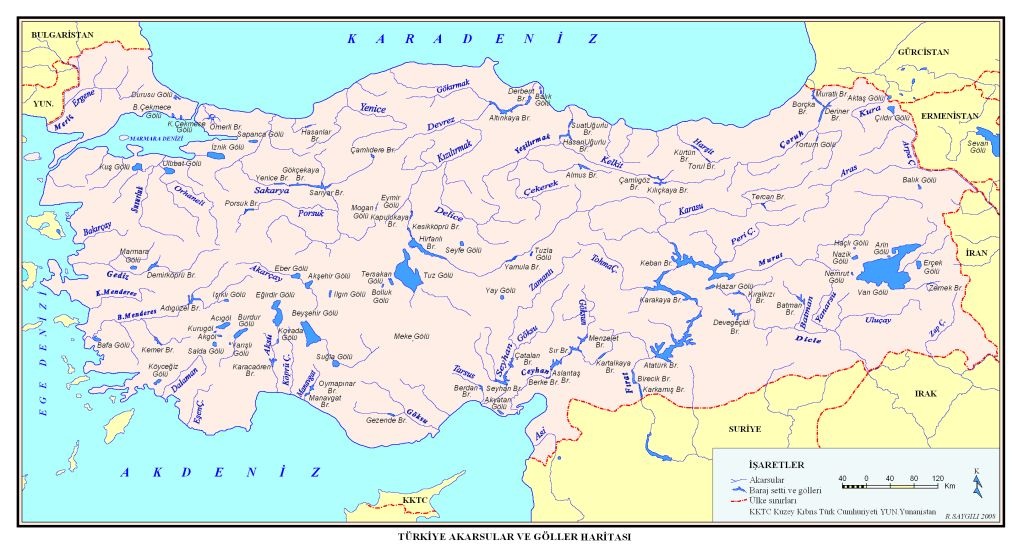 Türkiye Göller Haritası - Deniz KeleşL10-2